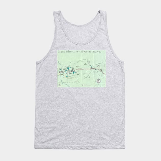 Metro Silver Line - El Monte Busway Tank Top by PendersleighAndSonsCartography